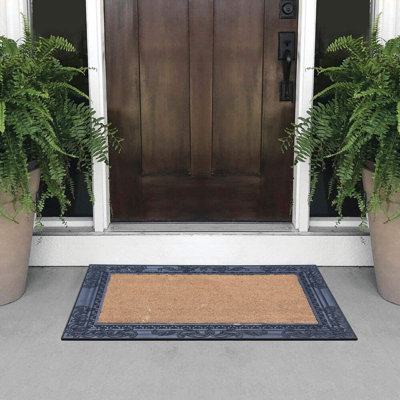 A1 Home Collections LLC Natural Rubber & Coir 24x39 Monogrammed Doormat For Front  Door, Anti-Shed Treated Durable Doormat - Wayfair Canada